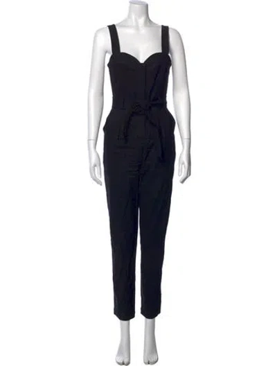 Pre-owned A.l.c V-neck Jumpsuit In Black