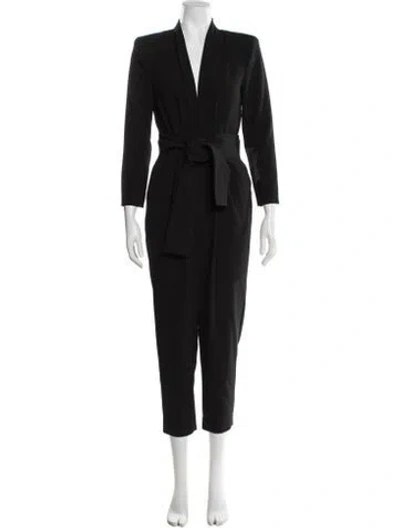 Pre-owned A.l.c V-neck Jumpsuit In Black