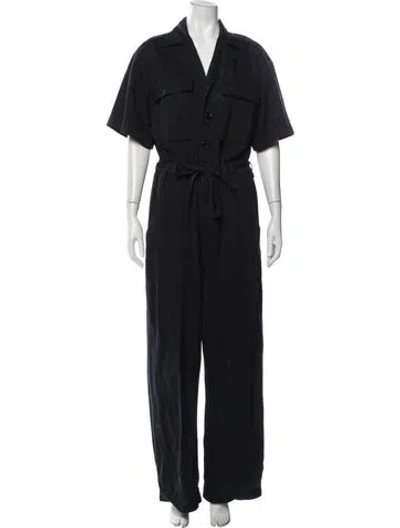 Pre-owned A.l.c V-neck Jumpsuit In Black
