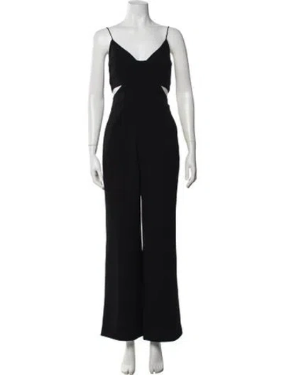 Pre-owned A.l.c V-neck Jumpsuit In Black