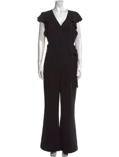 Pre-owned A.l.c V-neck Jumpsuit In Black