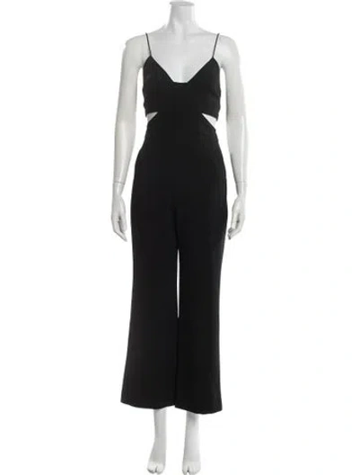 Pre-owned A.l.c V-neck Jumpsuit In Black