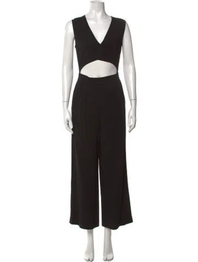 Pre-owned A.l.c V-neck Jumpsuit In Black