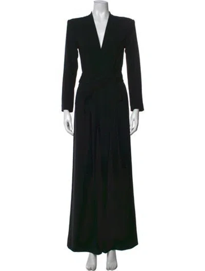 Pre-owned A.l.c V-neck Jumpsuit In Black