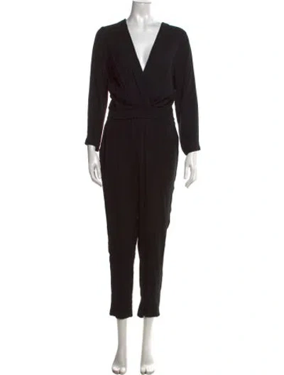 Pre-owned A.l.c V-neck Jumpsuit In Black