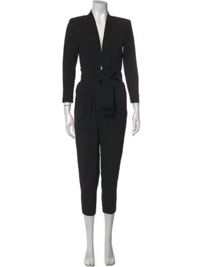 Pre-owned A.l.c V-neck Jumpsuit In Black