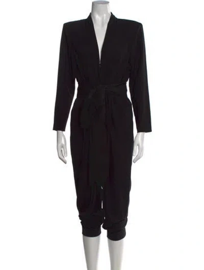 Pre-owned A.l.c V-neck Jumpsuit In Black
