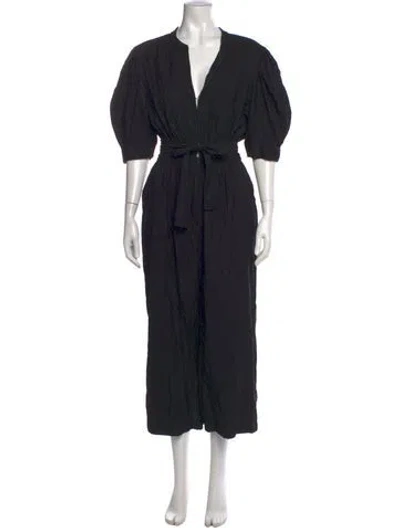 Pre-owned A.l.c V-neck Jumpsuit In Black