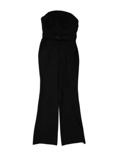 Pre-owned A.l.c V-neck Jumpsuit In Black