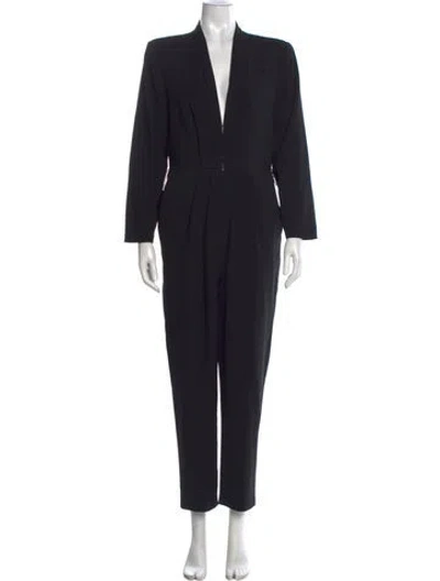 Pre-owned A.l.c V-neck Jumpsuit In Black