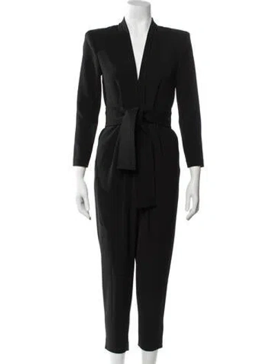 Pre-owned A.l.c V-neck Jumpsuit In Black