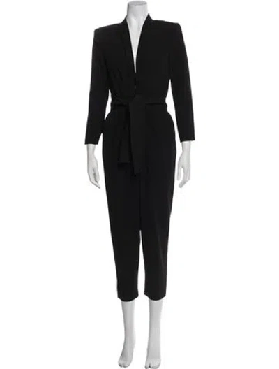 Pre-owned A.l.c V-neck Jumpsuit In Black