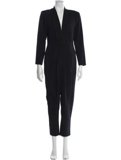 Pre-owned A.l.c V-neck Jumpsuit In Black