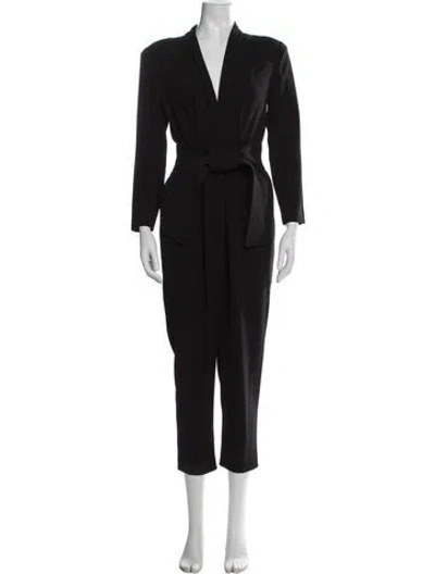Pre-owned A.l.c V-neck Jumpsuit In Black