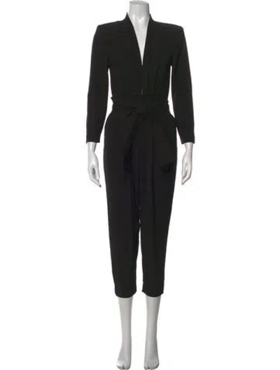 Pre-owned A.l.c V-neck Jumpsuit In Black