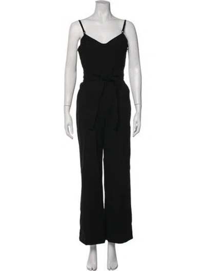 Pre-owned A.l.c V-neck Jumpsuit In Black
