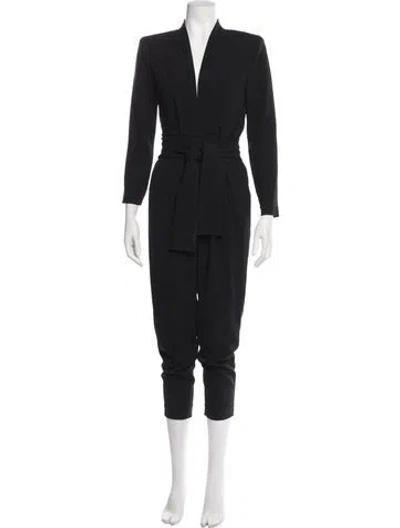 Pre-owned A.l.c V-neck Jumpsuit In Black
