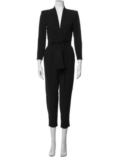 Pre-owned A.l.c V-neck Jumpsuit In Black