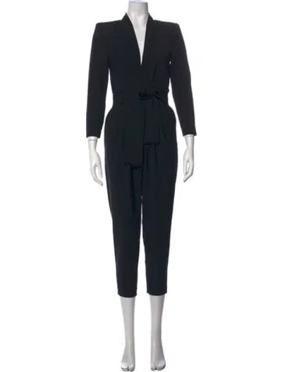 Pre-owned A.l.c V-neck Jumpsuit In Black