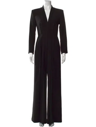 Pre-owned A.l.c V-neck Jumpsuit In Black