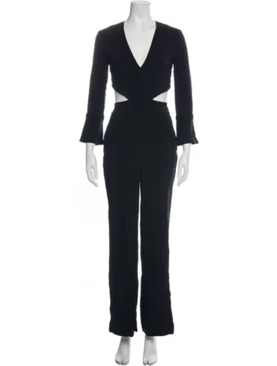 Pre-owned A.l.c V-neck Jumpsuit In Black