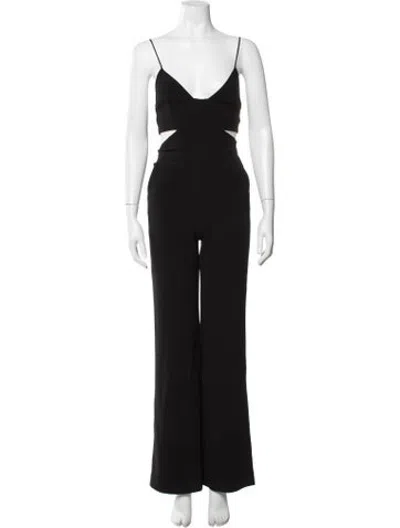 Pre-owned A.l.c V-neck Jumpsuit In Black