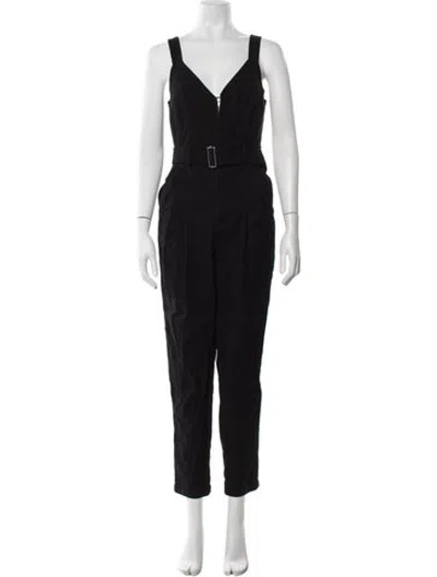 Pre-owned A.l.c V-neck Jumpsuit In Black