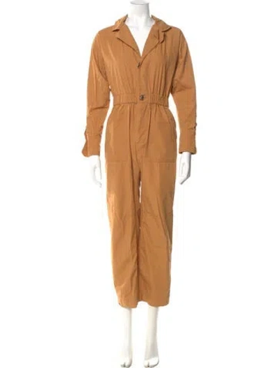 Pre-owned A.l.c V-neck Jumpsuit In Brown