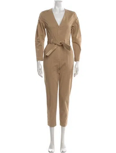 Pre-owned A.l.c V-neck Jumpsuit In Brown