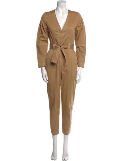 Pre-owned A.l.c V-neck Jumpsuit In Neutral