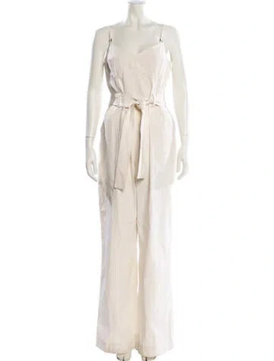 Pre-owned A.l.c V-neck Jumpsuit In Neutral