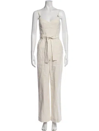 Pre-owned A.l.c V-neck Jumpsuit In Neutral