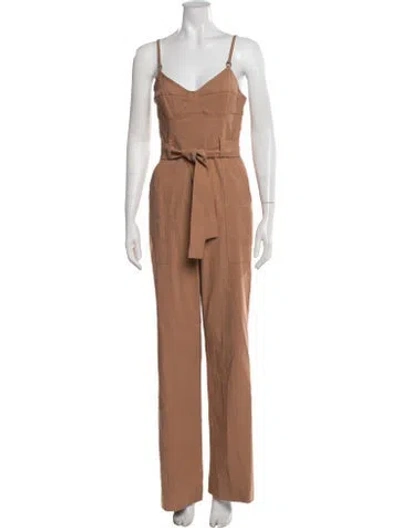 Pre-owned A.l.c V-neck Jumpsuit In Neutrals