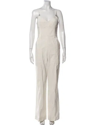 Pre-owned A.l.c V-neck Jumpsuit In Neutrals