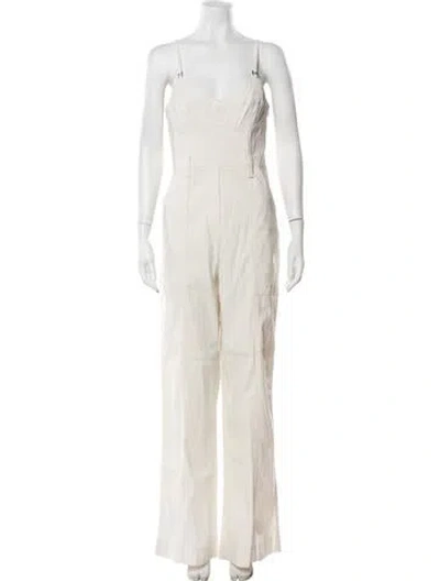 Pre-owned A.l.c V-neck Jumpsuit In Neutrals