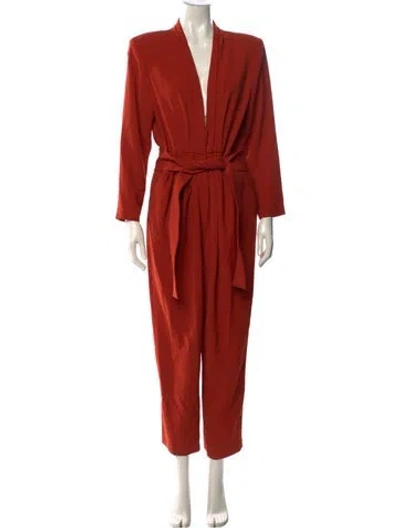 Pre-owned A.l.c V-neck Jumpsuit In Orange