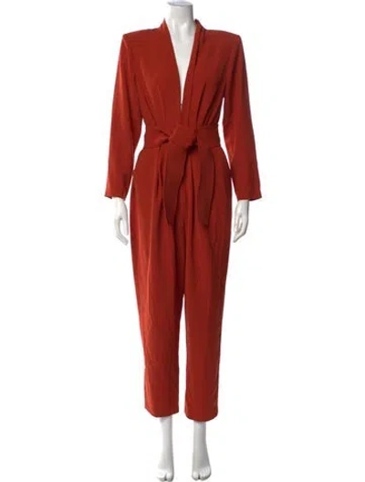 Pre-owned A.l.c V-neck Jumpsuit In Orange