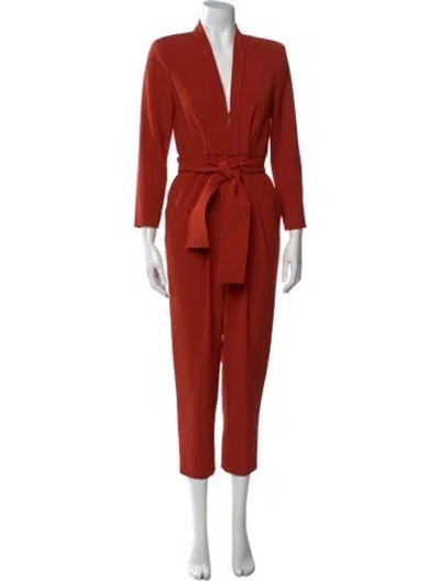 Pre-owned A.l.c V-neck Jumpsuit In Orange