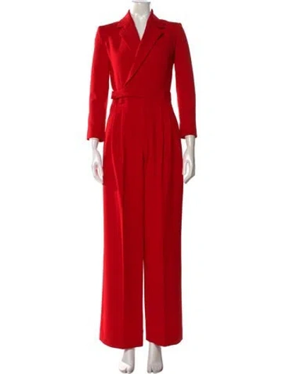 Pre-owned A.l.c V-neck Jumpsuit In Red