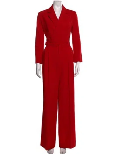 Pre-owned A.l.c V-neck Jumpsuit In Red