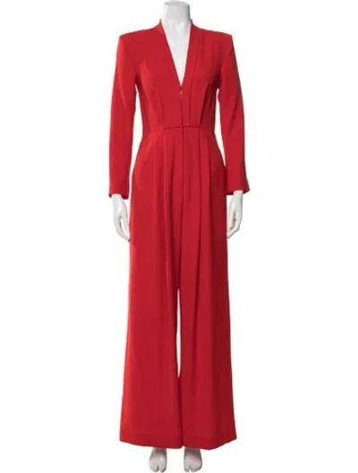 Pre-owned A.l.c V-neck Jumpsuit In Red