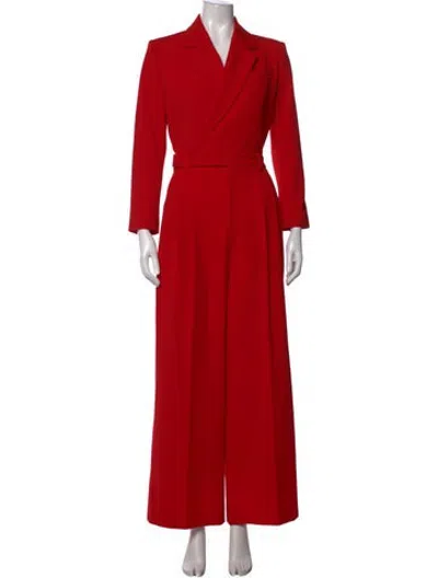 Pre-owned A.l.c V-neck Jumpsuit In Red