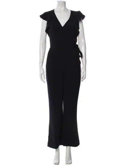 Pre-owned A.l.c V-neck Jumpsuit W/ Tags In Black