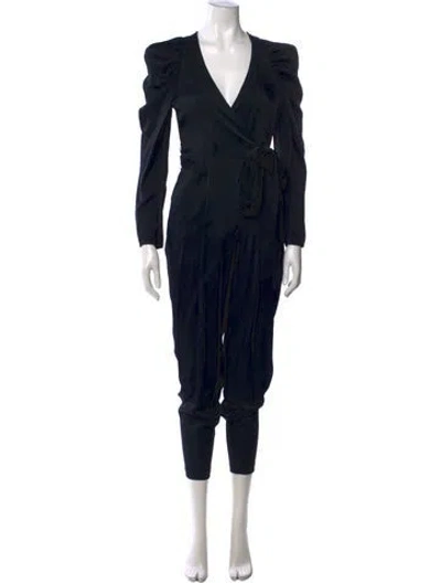Pre-owned A.l.c V-neck Jumpsuit W/ Tags In Black