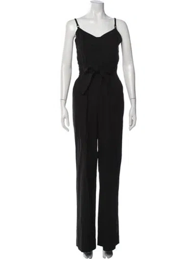 Pre-owned A.l.c V-neck Jumpsuit W/ Tags In Black