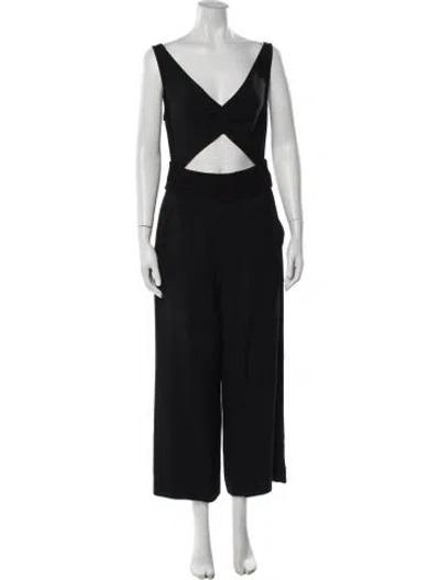 Pre-owned A.l.c V-neck Jumpsuit W/ Tags In Black