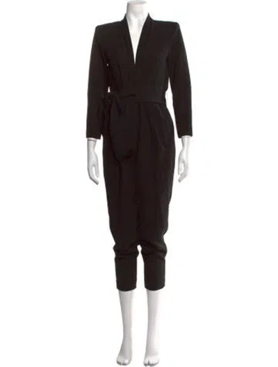 Pre-owned A.l.c V-neck Jumpsuit W/ Tags In Black