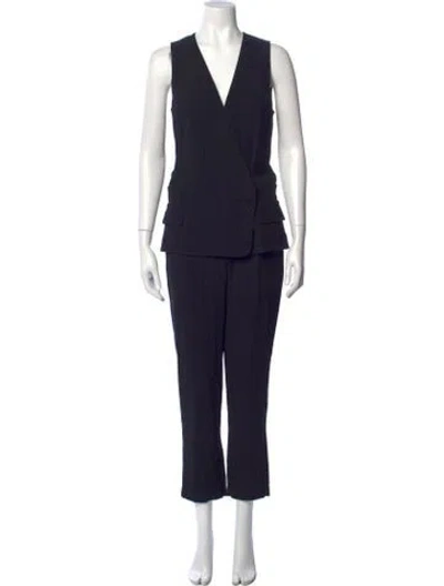 Pre-owned A.l.c V-neck Jumpsuit W/ Tags In Blue