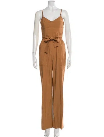 Pre-owned A.l.c V-neck Jumpsuit W/ Tags In Neutral