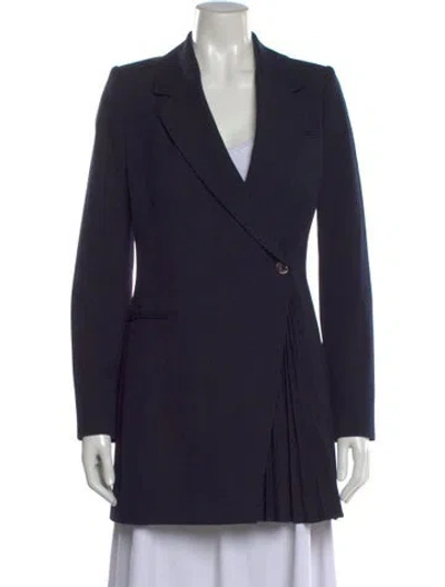 Pre-owned A.l.c V-neck Knee-length Dress In Blue